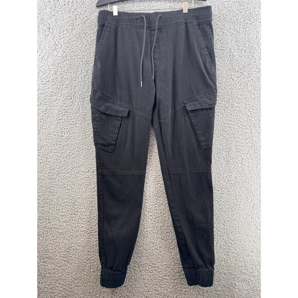 Brooklyn Cloth Mens Black Cargo Jogger Pants Size Medium - Picture 1 of 9